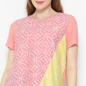 Blouse Wanita - Bhatara Batik Lola 5512A Pink Kuning