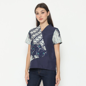 Blouse Wanita - Bhatara Batik Leslie 2 5389A Navy