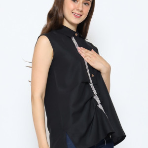 Kemeja Wanita - Bhatara Batik Aiko 5556A Hitam