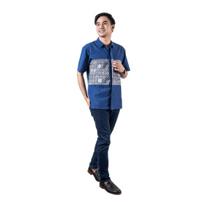 Kemeja Pria - Bhatara Batik Kendrick 5549 Navy