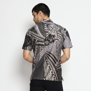 Kemeja Pria - Bhatara Batik Allen 5540 Ungu HItam