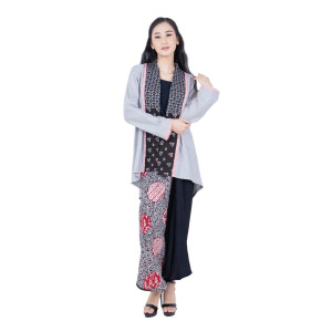 Blazer Wanita - Bhatara Batik Saverine 5490A Abu HItam