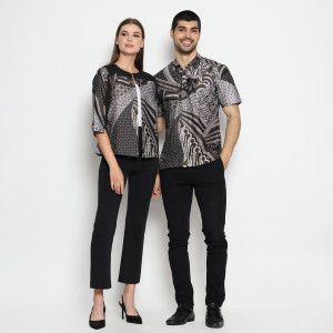 Batik Couple Kemeja dan Blazer - Bhatara Batik Allen Arleta 5540 - Batik Couple