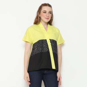 Blouse Wanita - Bhatara Batik Andini 4935A Kuning Hitam