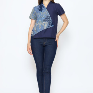 Blouse Wanita - Bhatara Batik Leslie 2 5607 Navy