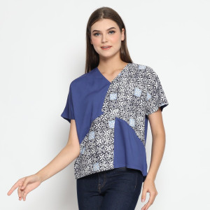 vBlouse Wanita - Bhatara Batik Alexis 5549A Navy