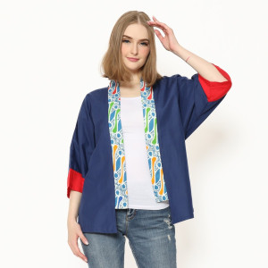 Blazer Wanita - Bhatara Batik Christina 5446 Navy